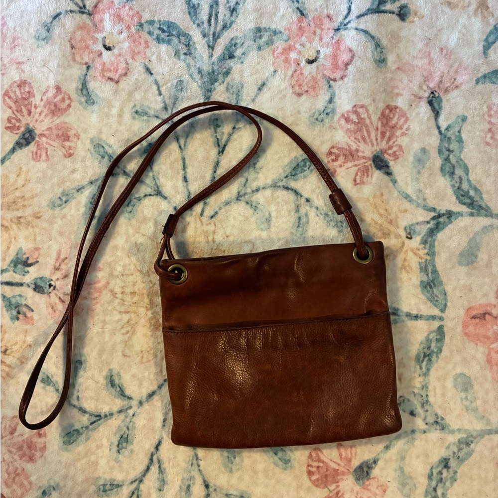 Elegant Brown Leather Shoulder Bag